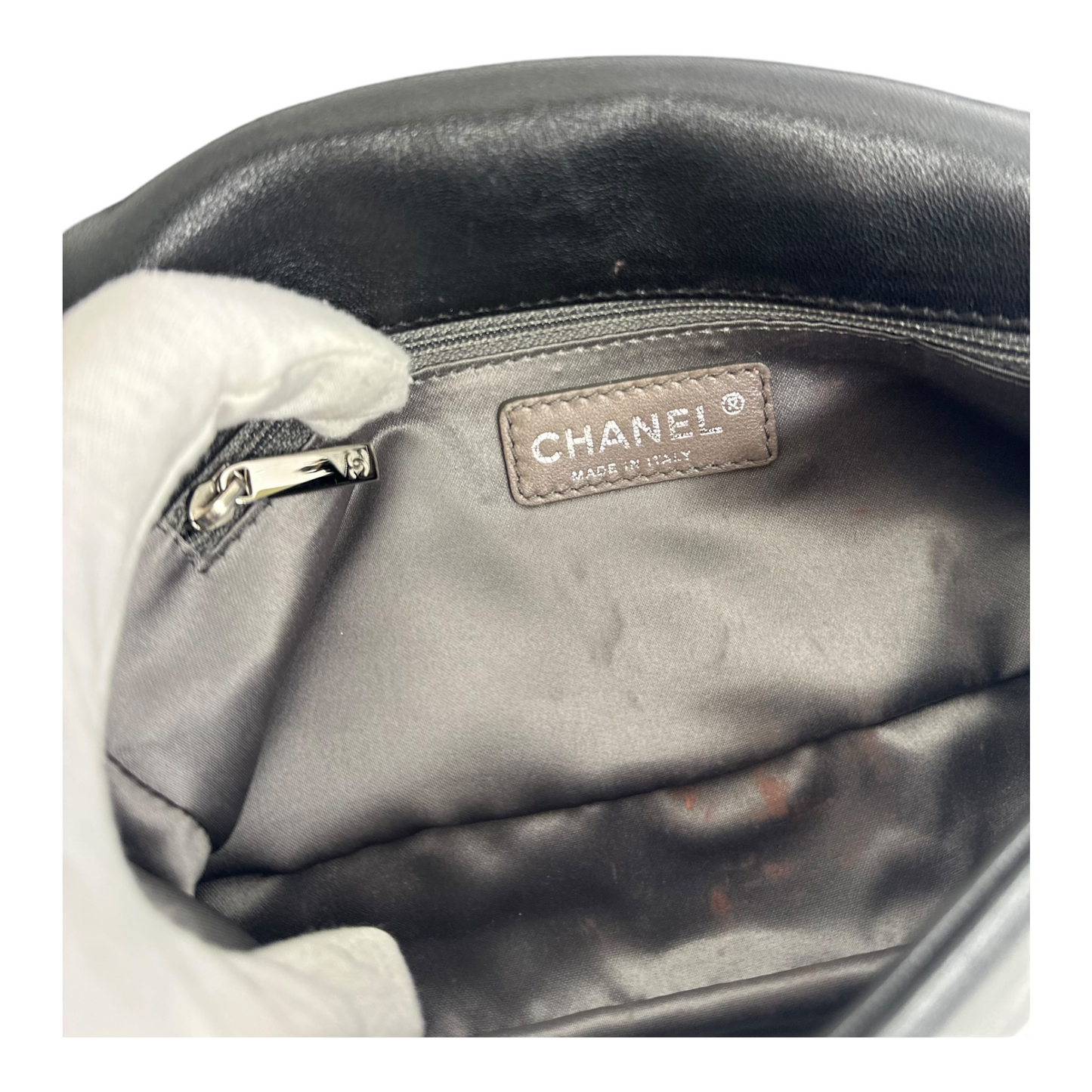 Chanel Lambskin Pearl Obsession Flap Black