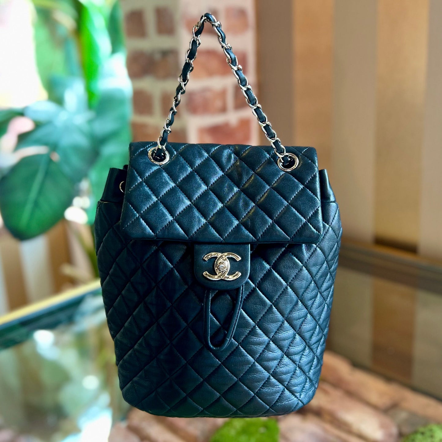 CHANEL Urban Spirit Small Black Leather Backpack