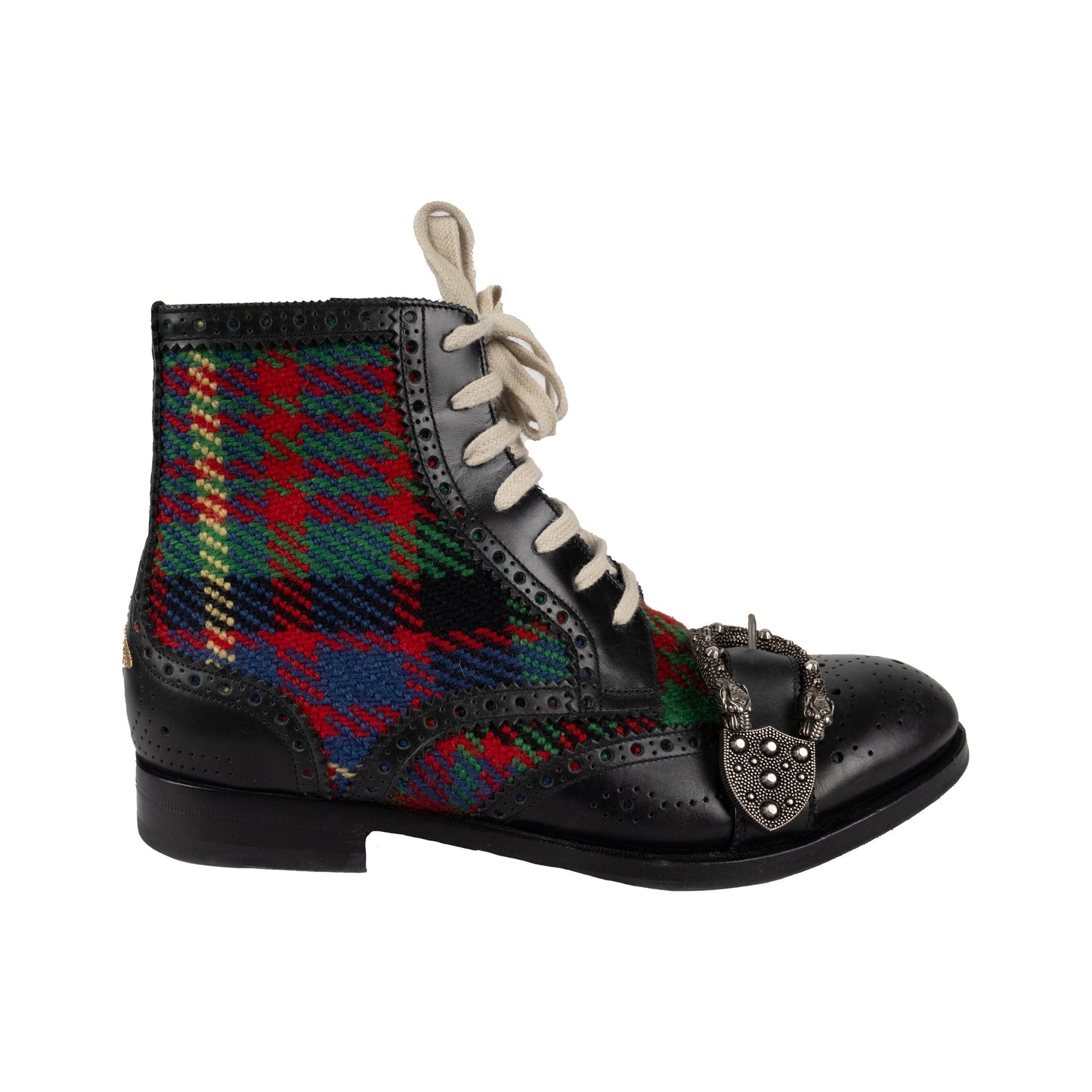 GLM-- Tartan Queercore Brogue Ankle Boots - '10s