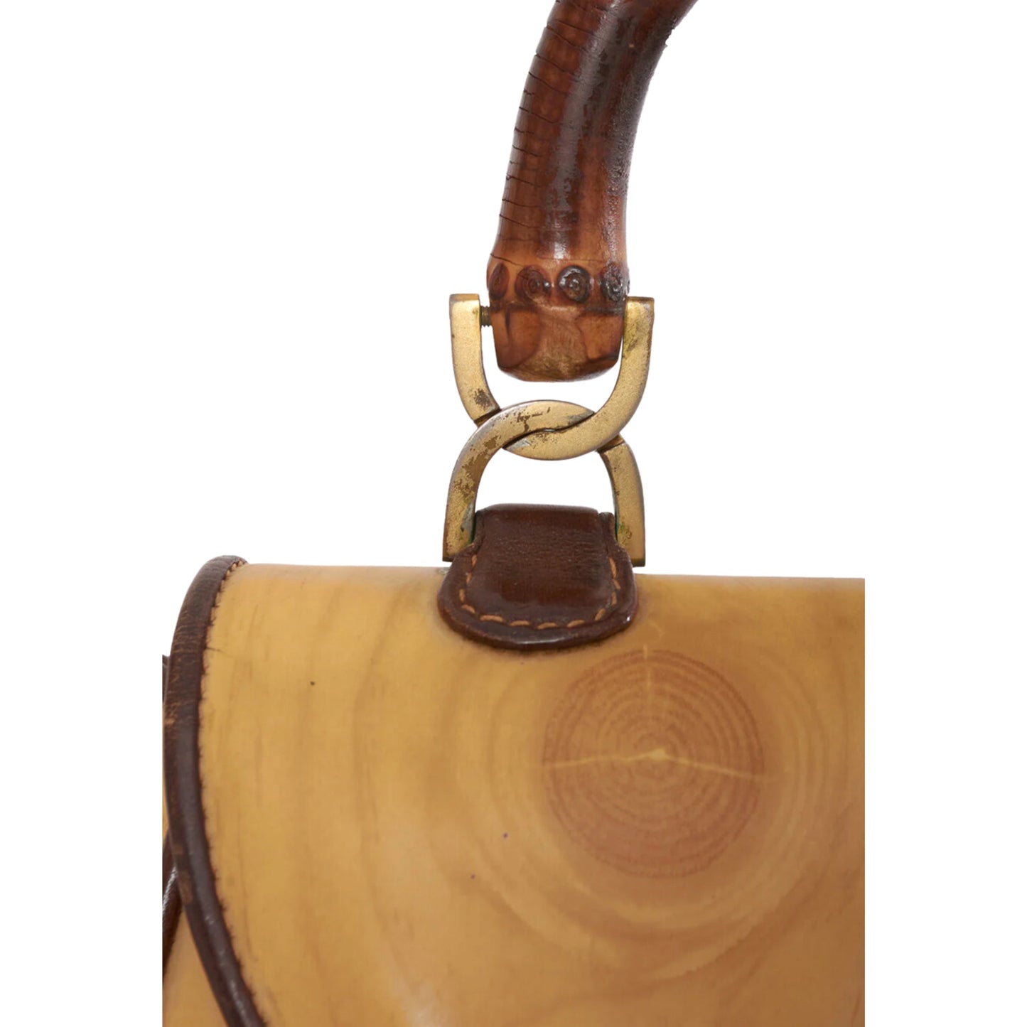 GLM-- handbag with bamboo handle - '90s