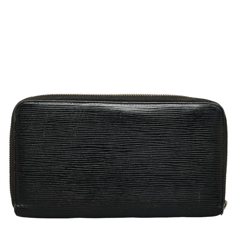 Louis Vuitton Epic Zippie Organizer Round  Long Wallet M63852 Black Leather Ladies Louis Vuitton