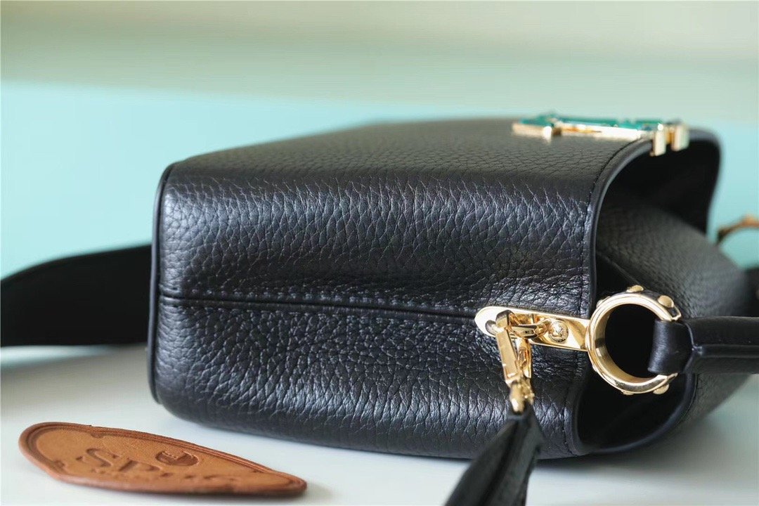 LV Capucines GLAMI Taurillon Black For Women,  Shoulder And Crossbody Bags 21cm/8.3in LV
