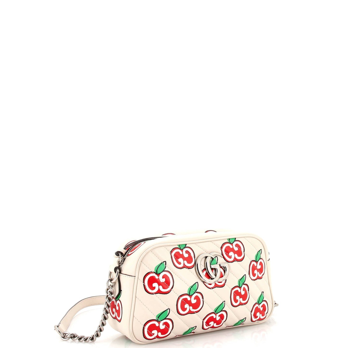 GG Marmont Shoulder Bag Printed Diagonal Quilted Leather Small