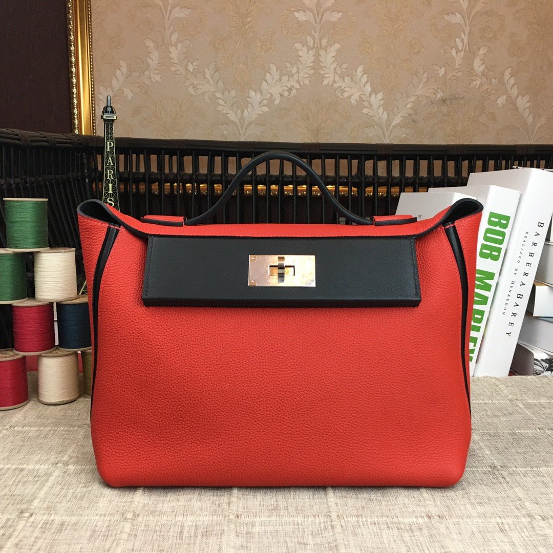 GLAMI 24/24 ClemenGLAMI Swift Red Silver Hardware For Women, Handbags, Shoulder Bags 11.4in/29cm