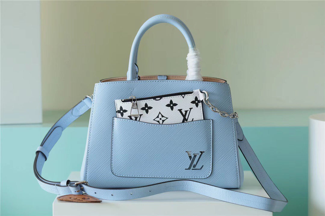 LV Marelle Epi Bleu Nuage Blue For Women, WomenÃ¢â‚¬â„¢s Handbags, Shoulder And Crossbody Bags 9.8in/25cm LV M59486