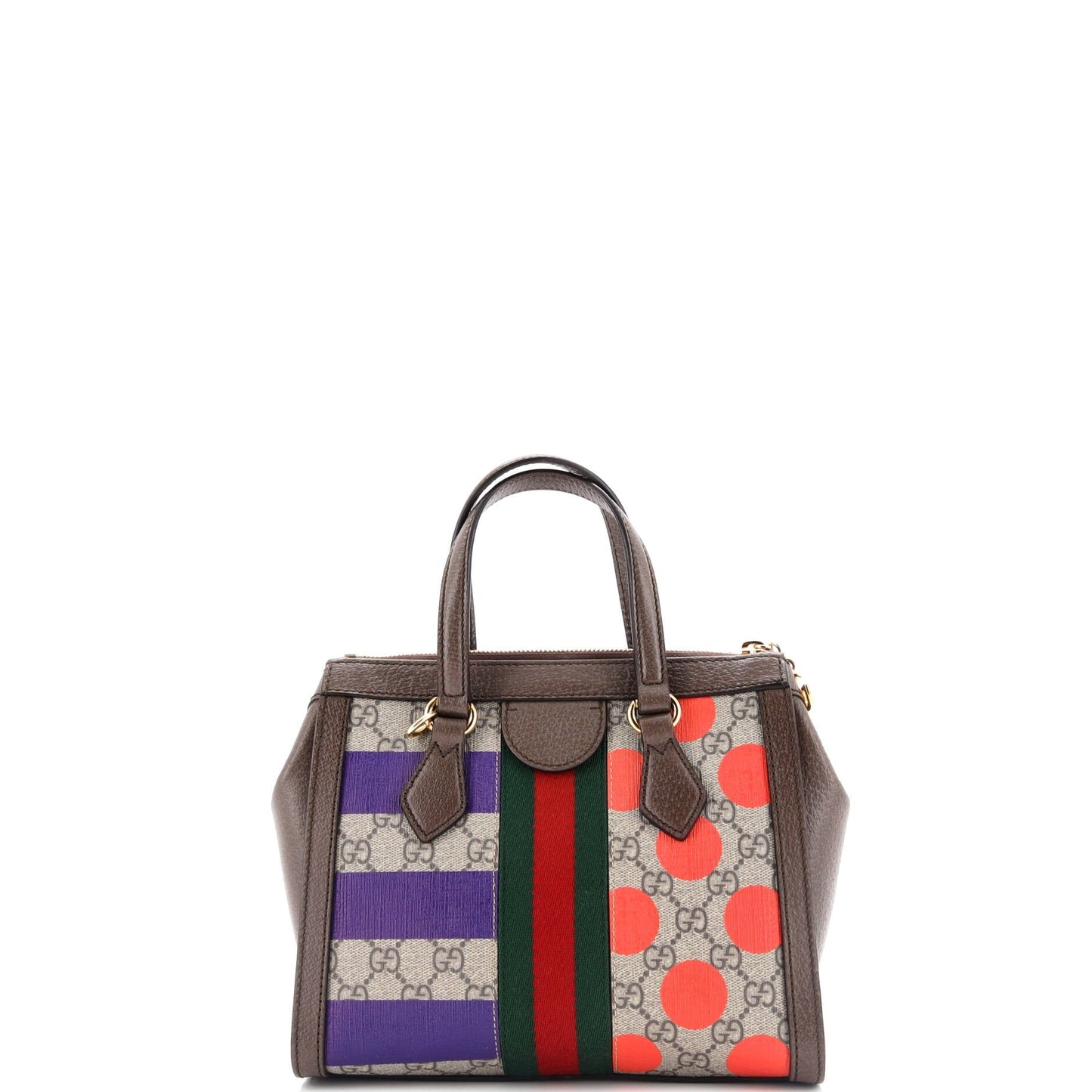 Ophidia Top Handle Tote Geometric GG Coated Canvas Small