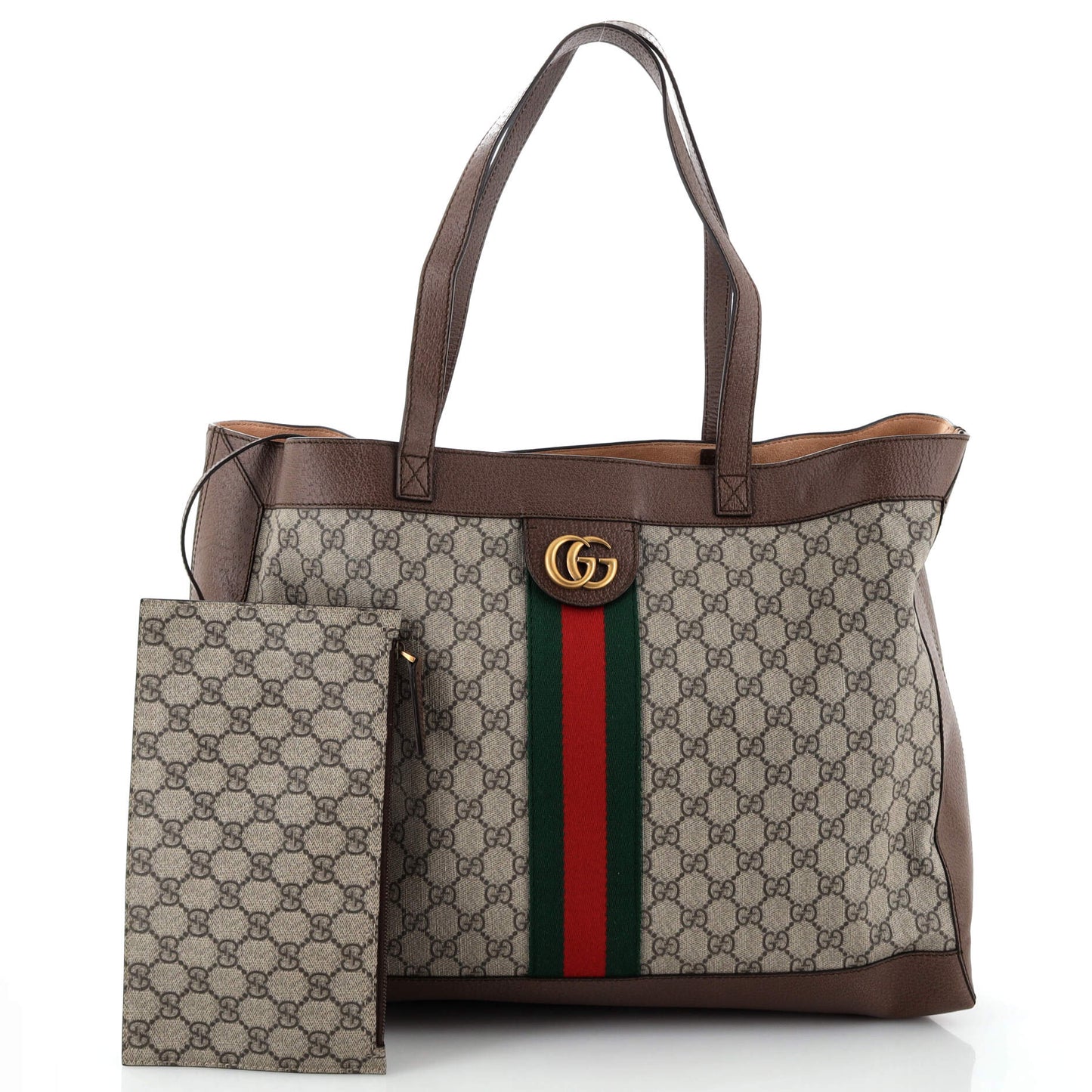Ophidia Soft Open Tote GG Coated Canvas East West