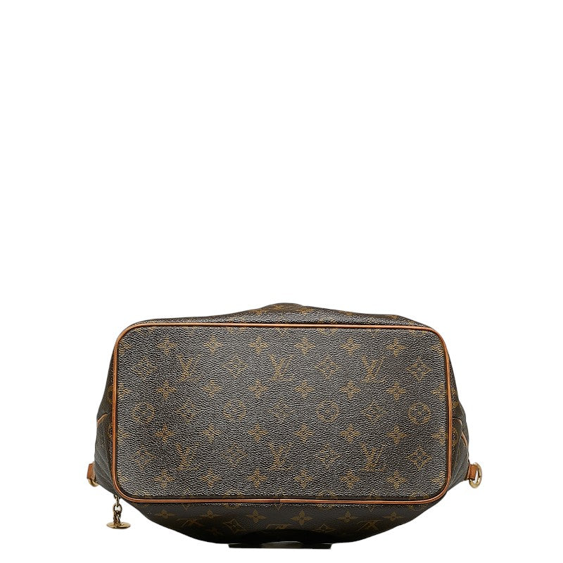 Louis Vuitton Monogram Palermo PM Handbag 2WAY M40145 Brown PVC Leather  Louis Vuitton