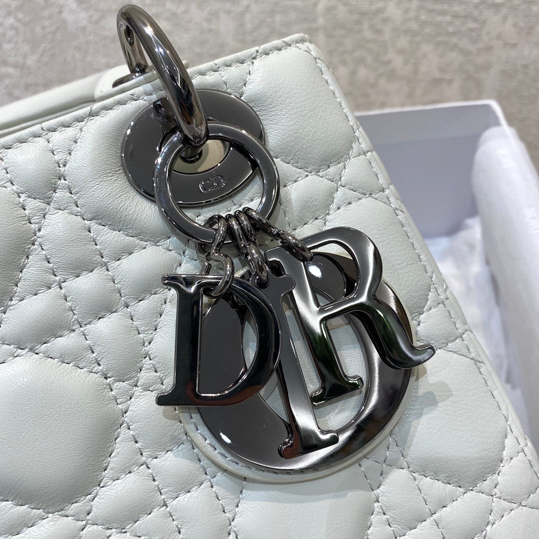 GLAMI Small Lady Bag Silver Hardware, White, For Women WomenÃ¢â‚¬â„¢s Handbags, Crossbody Bags, 20cm CD