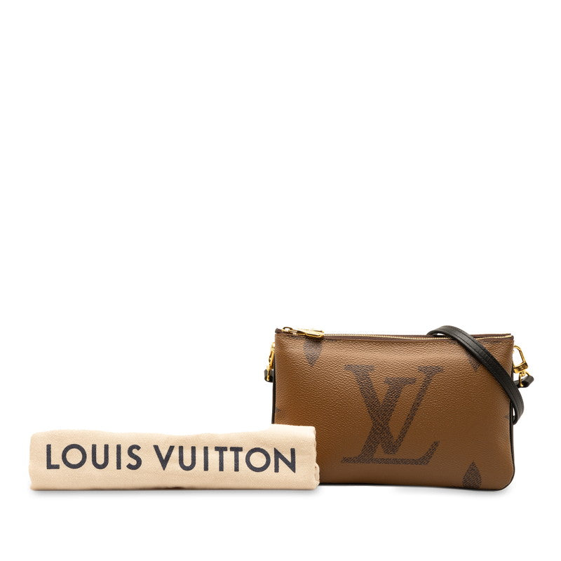 Louis Vuitton Monogram Giant Reversee Pochette Double  Shoulder Bag M69203 Brown PVC Leather  Louis Vuitton