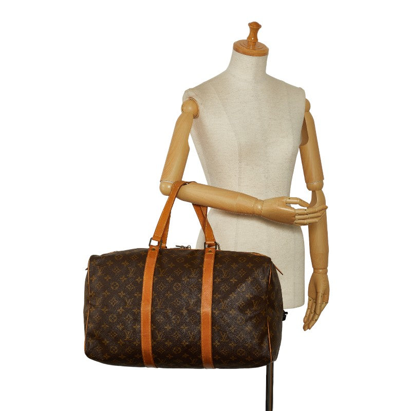 Louis Vuitton Monogram Baseball 45 Boston Bag M41624 Brown PVC Leather  Louis Vuitton