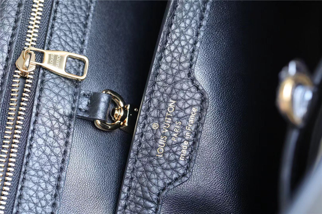 LV Capucines GLAMI Taurillon Black/Blue For Women, WomenÃ¢â‚¬â„¢s Bags, Shoulder And Crossbody Bags 10.6in/27cm LV