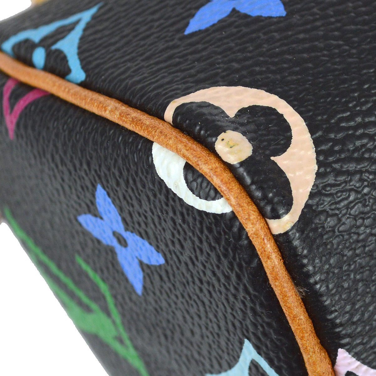 Louis Vuitton 2009 Black Multicolor Mini Speedy Handbag M92644