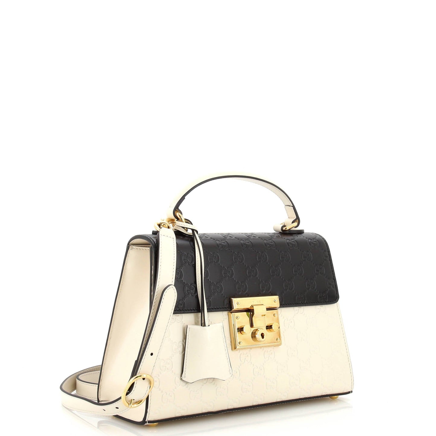 Padlock Top Handle Bag Guccissima Leather Small