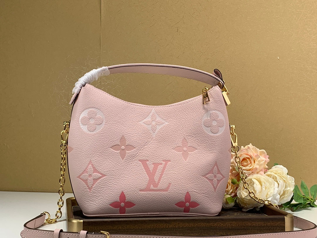 LV MarsGLAMIallow Hobo Bag Monogram Empreinte Pink For Women,  Shoulder And Crossbody Bags 9.4in/24cm LV M45697