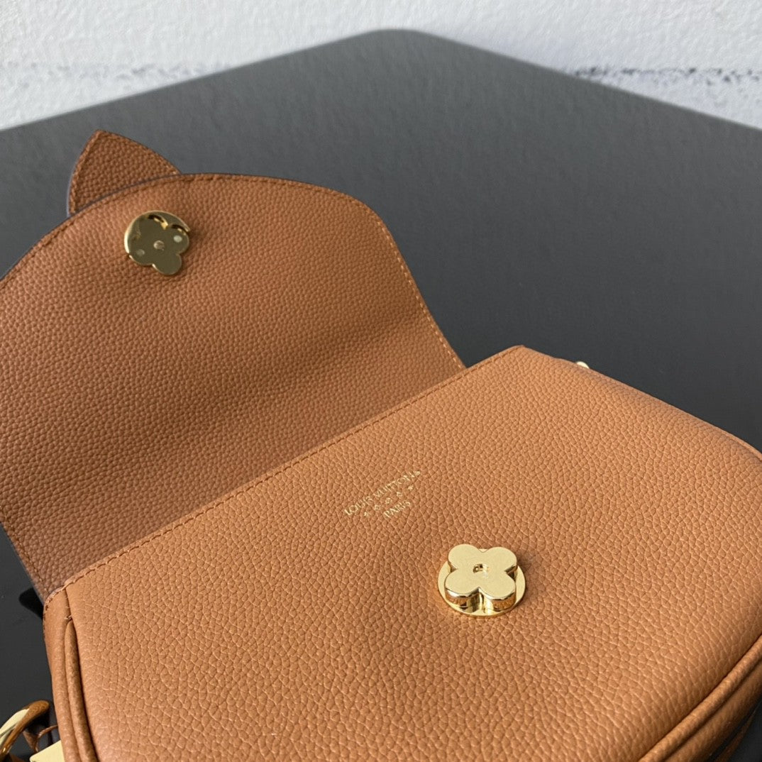 LV Point 9 Create By Nicolas GhesquieÃŒâ‚¬re With Monogram GlamIower 9.1in/22cm Brown For Women LV M55946