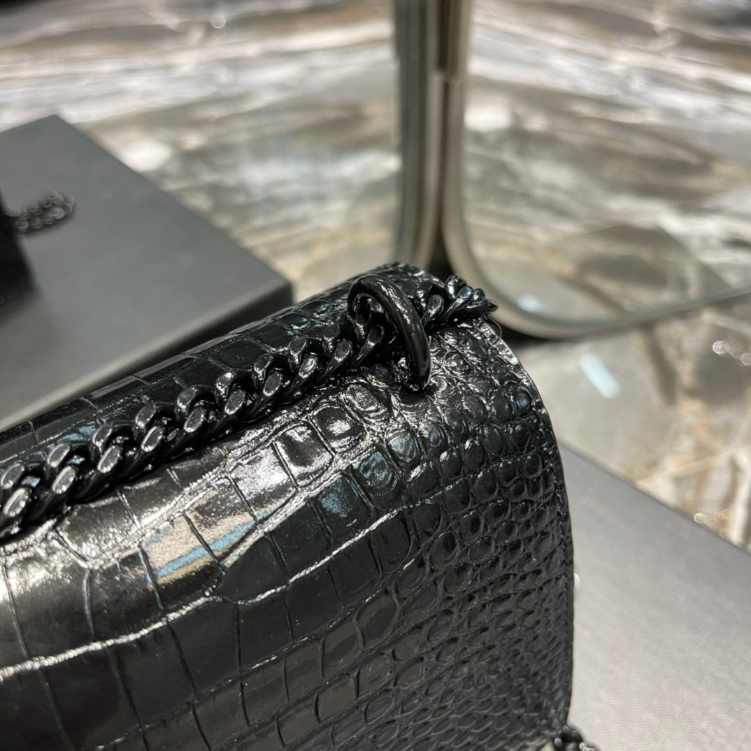GLAMI Sunset MeGLAMIum Chain Bag Black For Women 8.6in/22cm YSL 442906DND0U1000