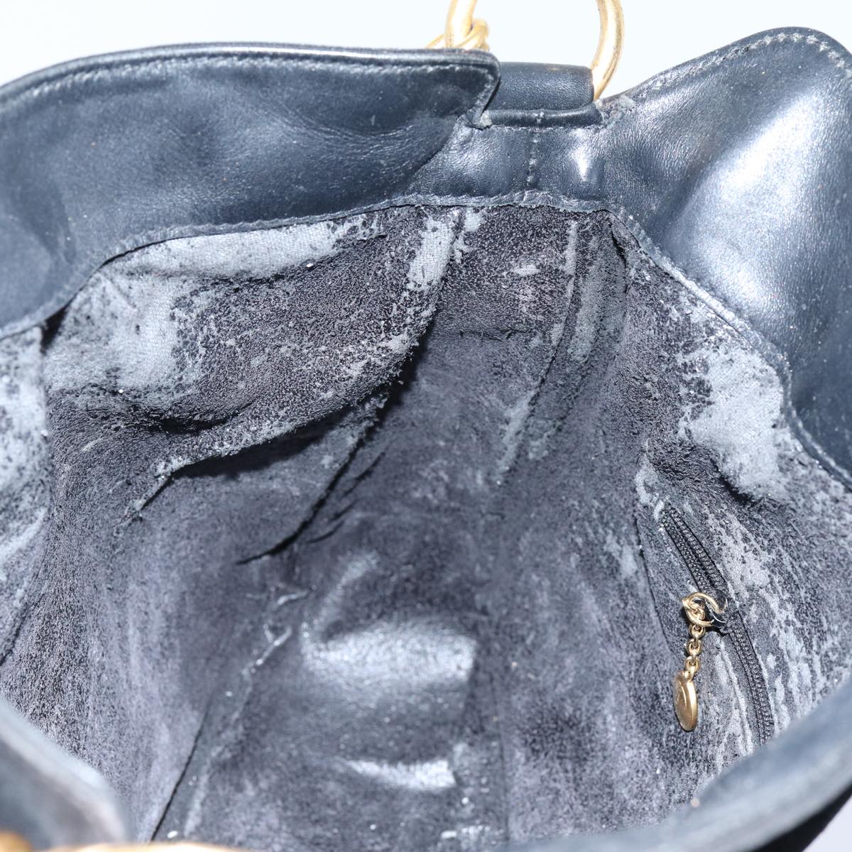GUCCI Bamboo Shoulder Bag Suede 2way Black 70624