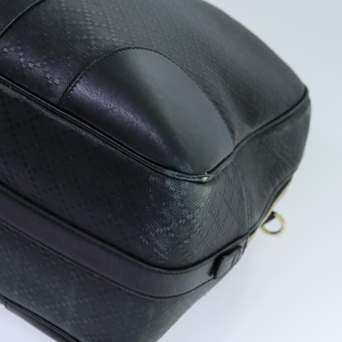 GUCCI Diamante Boston Bag Canvas Black 353394 70683