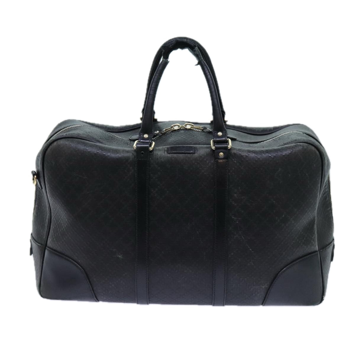 GUCCI Diamante Boston Bag Canvas Black 353394 70683