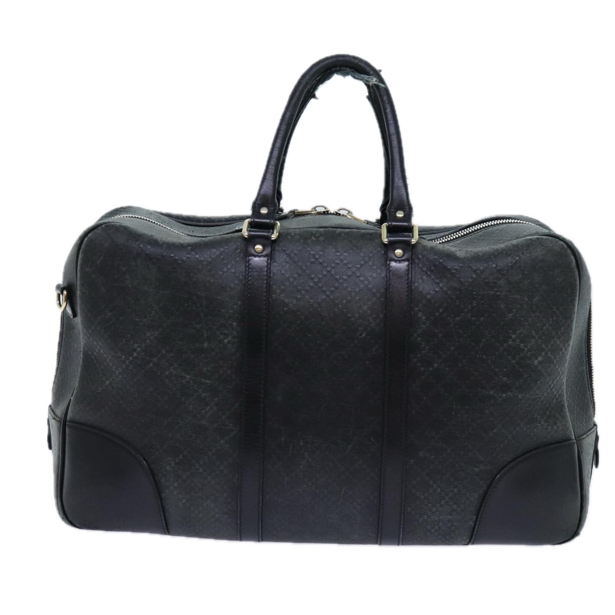 GUCCI Diamante Boston Bag Canvas Black 353394 70683