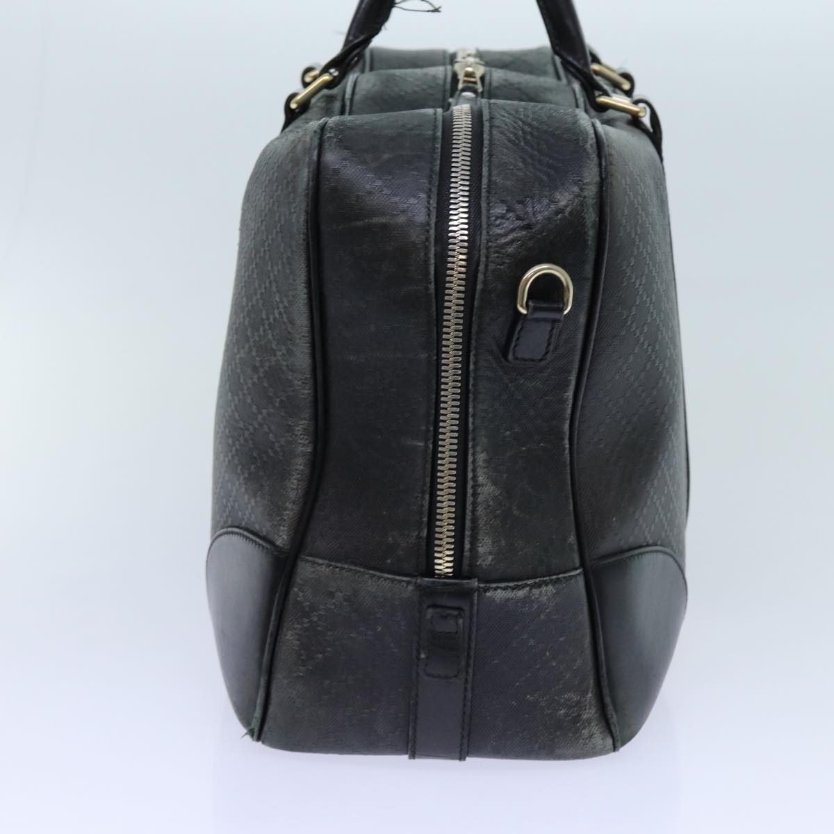 GUCCI Diamante Boston Bag Canvas Black 353394 70683