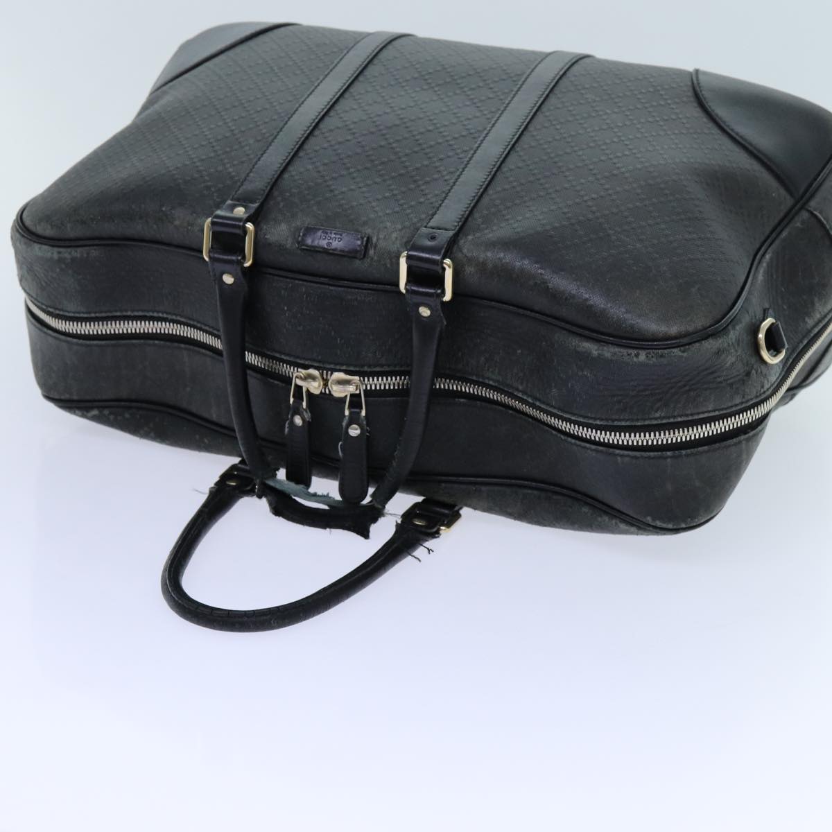 GUCCI Diamante Boston Bag Canvas Black 353394 70683