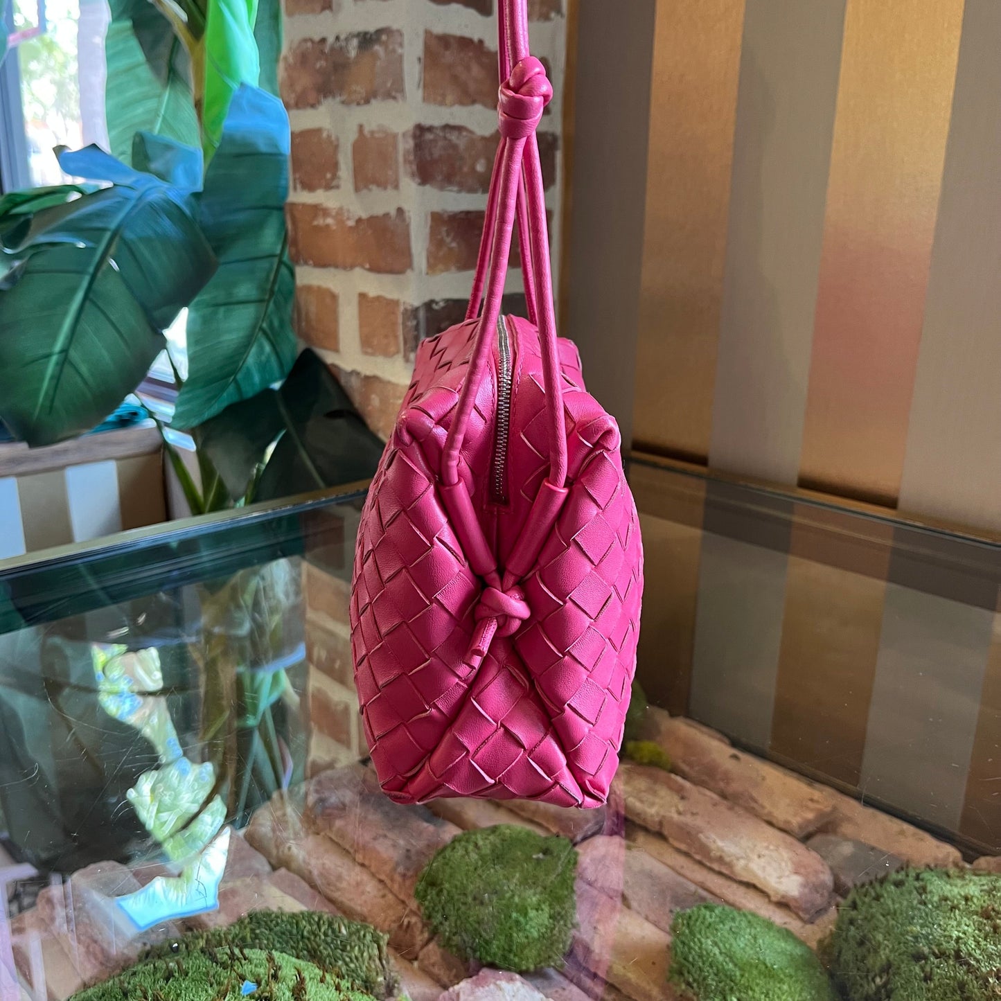 BOTTEGA VENETA Small Loop Pink Crossbody