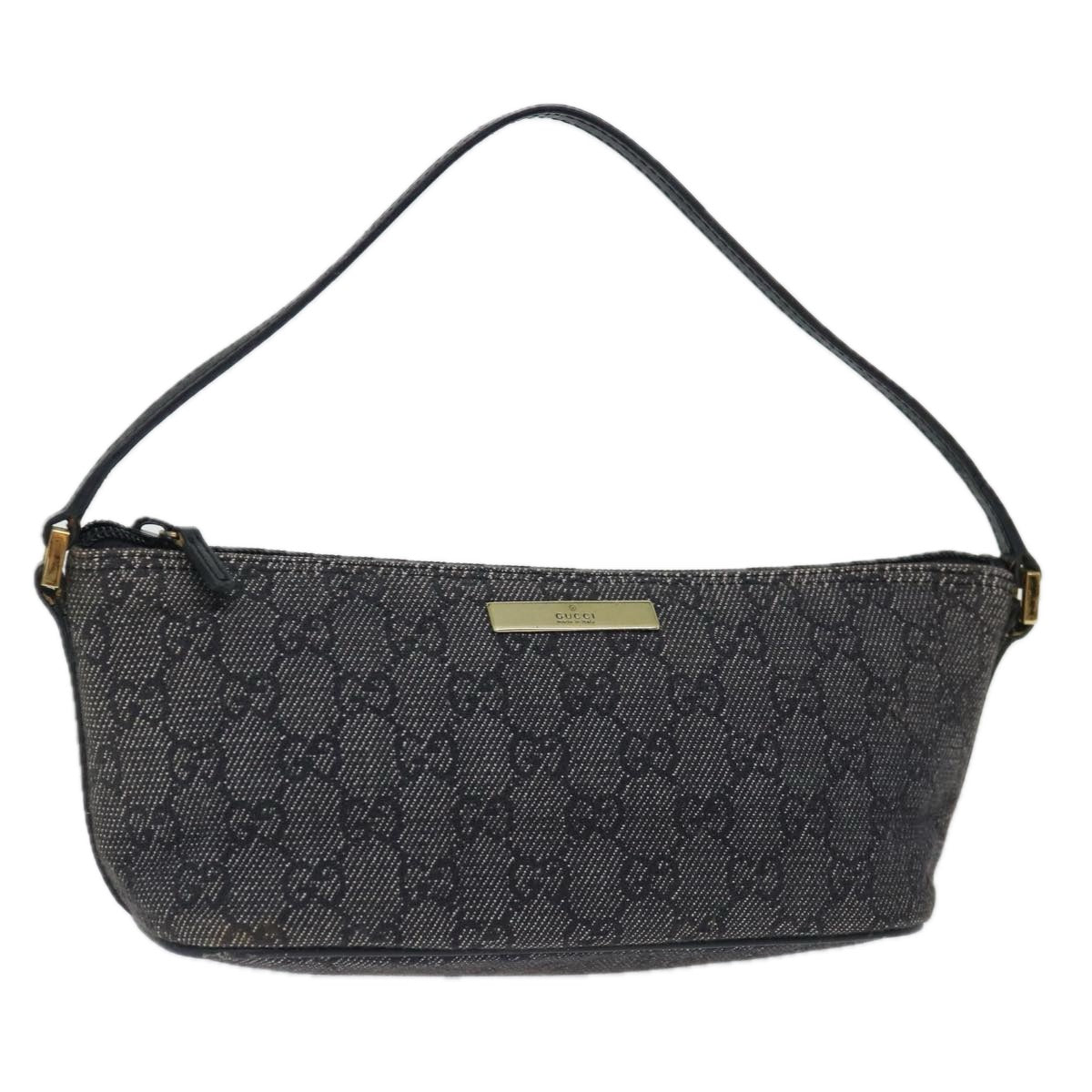 GUCCI GG Canvas Accessory Pouch Black 07198 70805