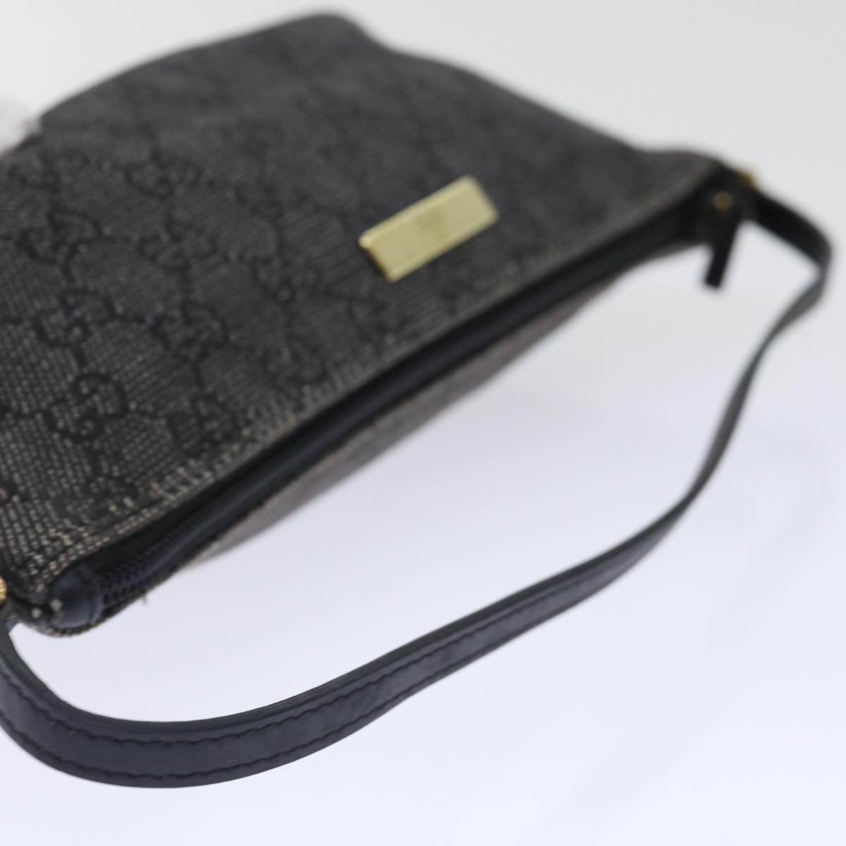 GUCCI GG Canvas Accessory Pouch Black 07198 70805