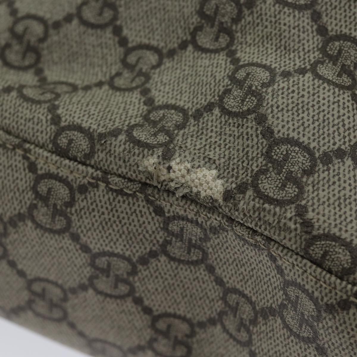 GUCCI GG Supreme Hand Bag PVC Beige 141976 70862
