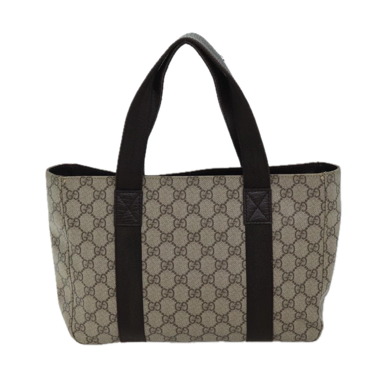 GUCCI GG Supreme Hand Bag PVC Beige 141976 70862