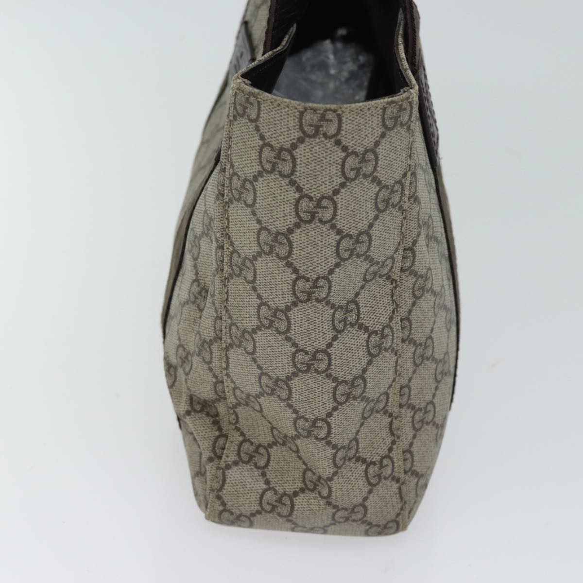 GUCCI GG Supreme Hand Bag PVC Beige 141976 70862