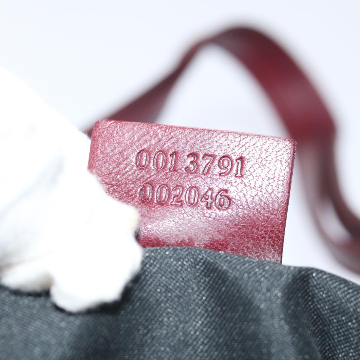 GUCCI Shoulder Bag Satin outlet Bordeaux 70958