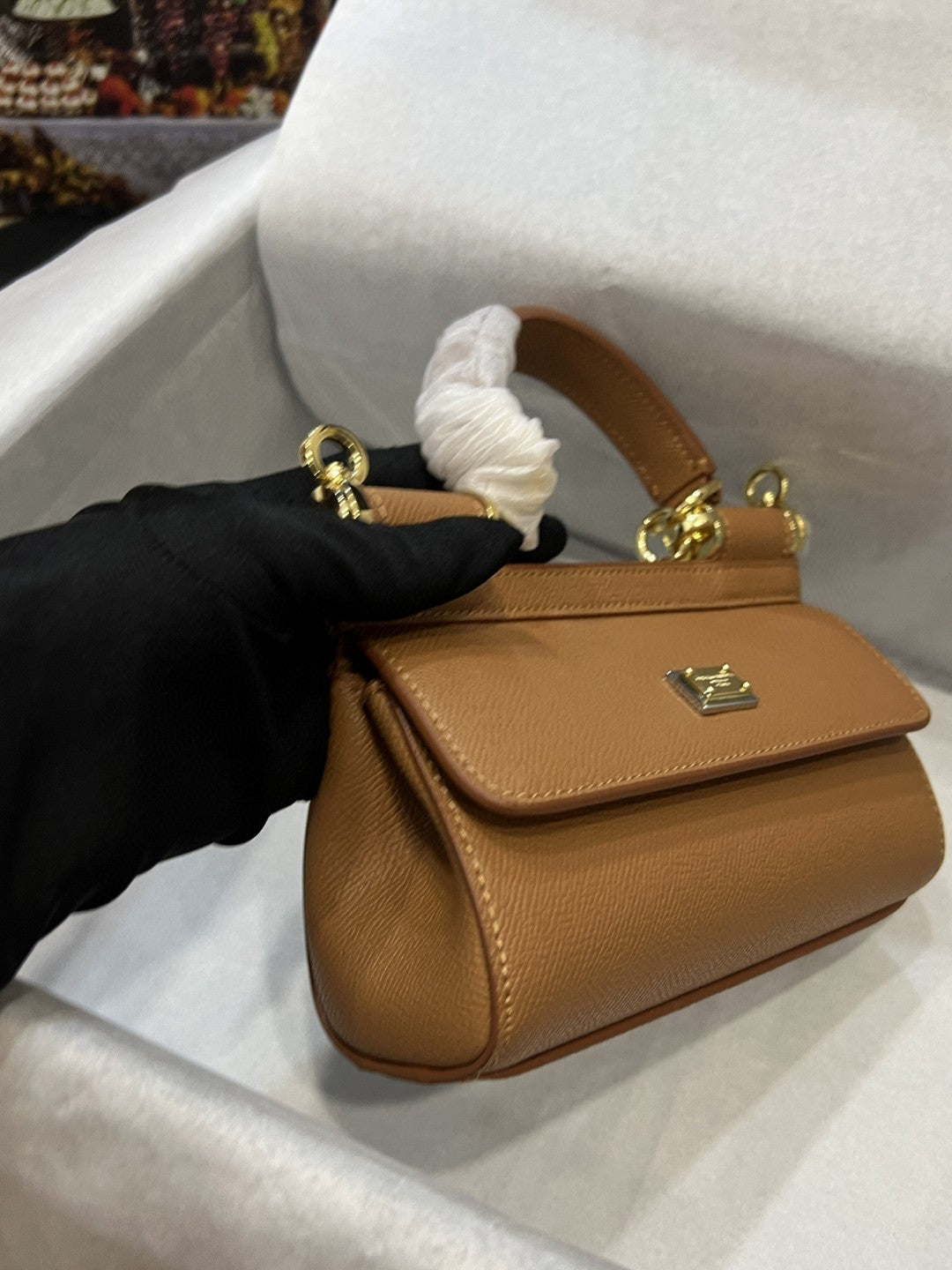 GLAMI Small Sicily Bag In Dauphine Brown For Women 7.5in/19cm GLAMI