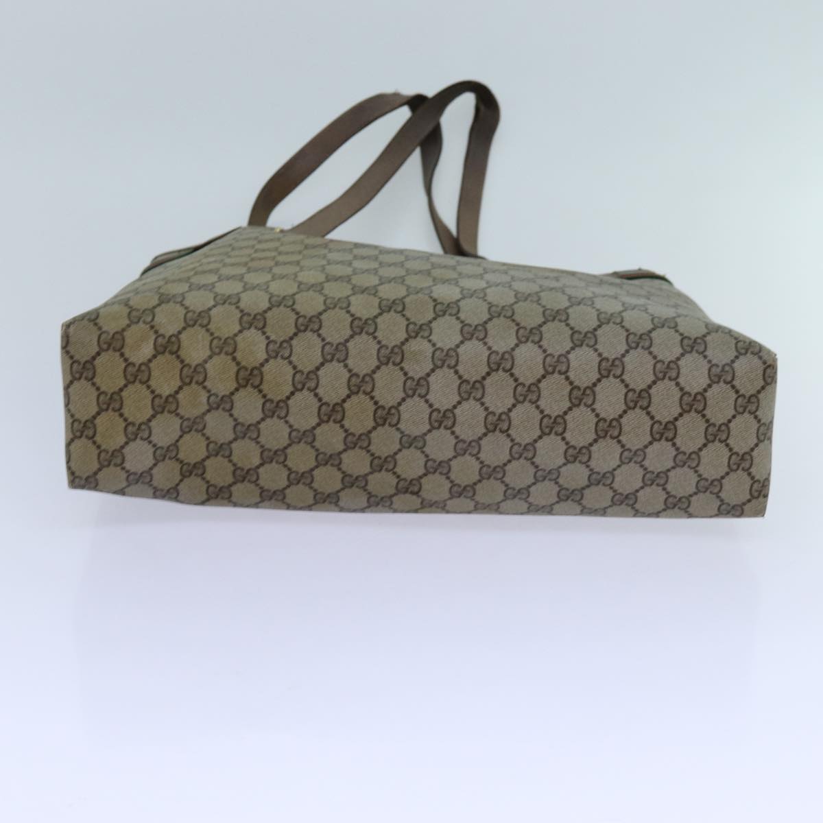 GUCCI GG Canvas Web Sherry Line Tote Bag PVC Beige Green Red 71030
