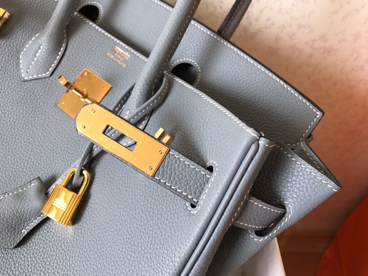 GLAMI Birkin Electric Blue Lin J7 For Women Gold Toned Hardware 11.8in/30cm