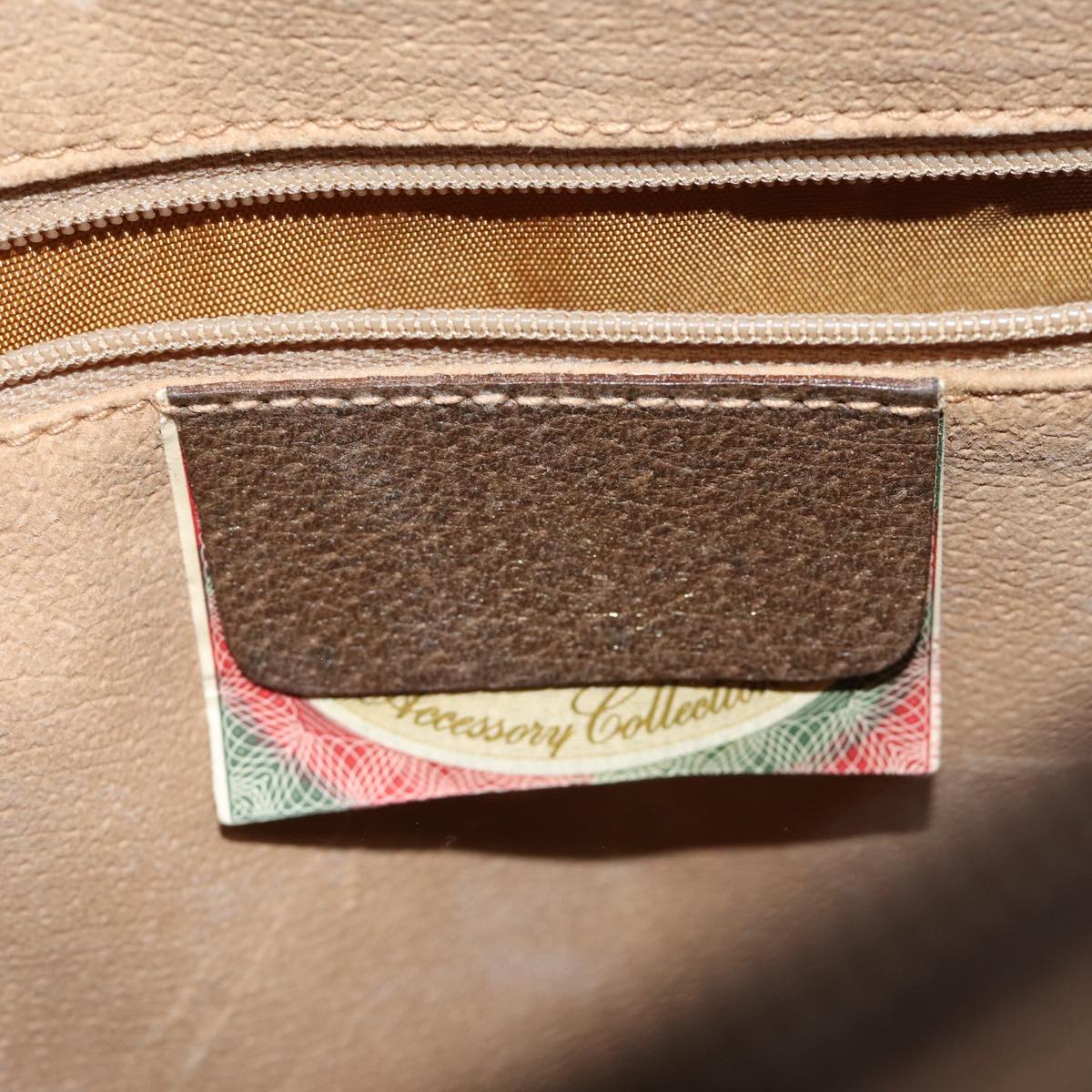 GUCCI GG Canvas Web Sherry Line Hand Bag PVC 2way Beige Green Red 71167