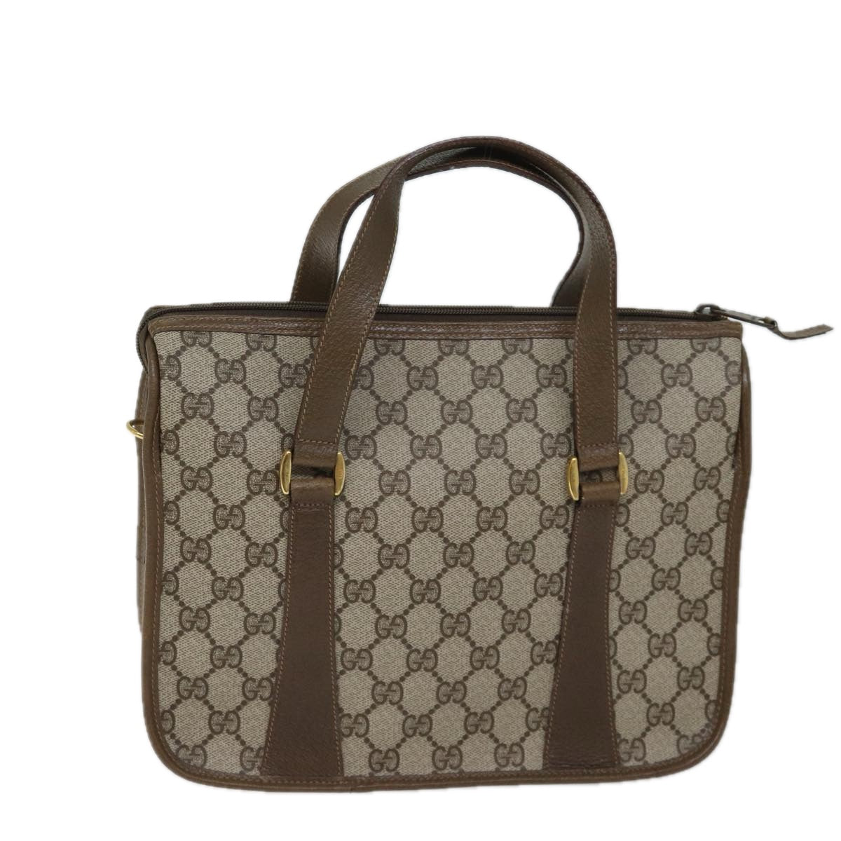 GUCCI GG Canvas Web Sherry Line Hand Bag PVC 2way Beige Green Red 71167