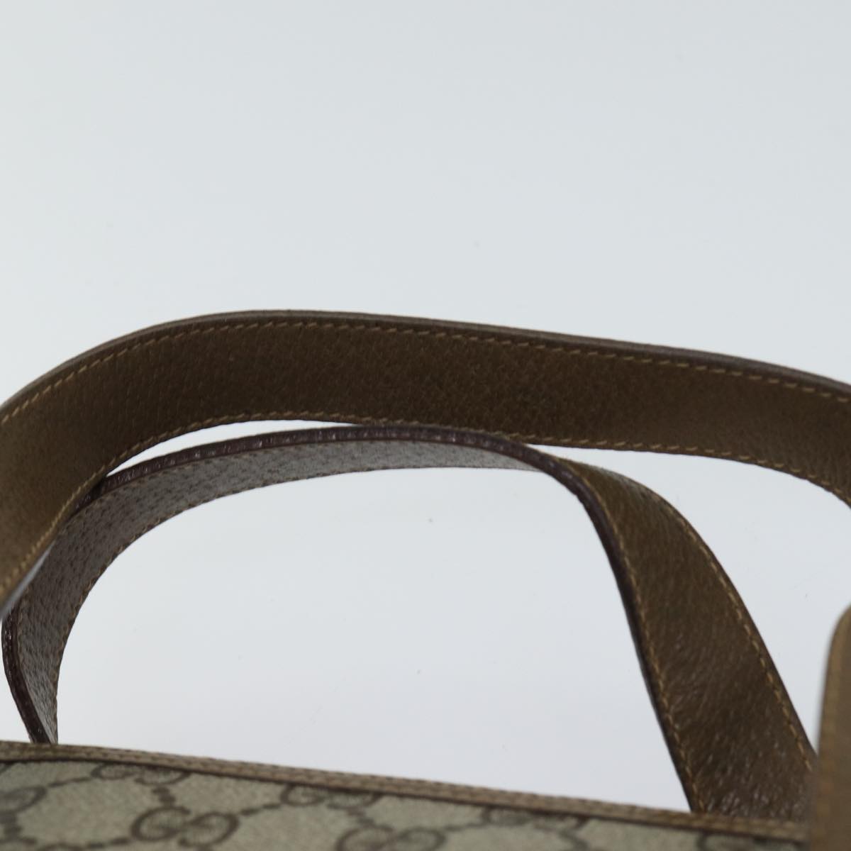 GUCCI GG Canvas Web Sherry Line Hand Bag PVC 2way Beige Green Red 71167