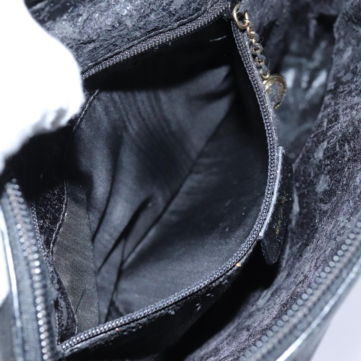 GUCCI Bamboo Hand Bag Leather Black 71309