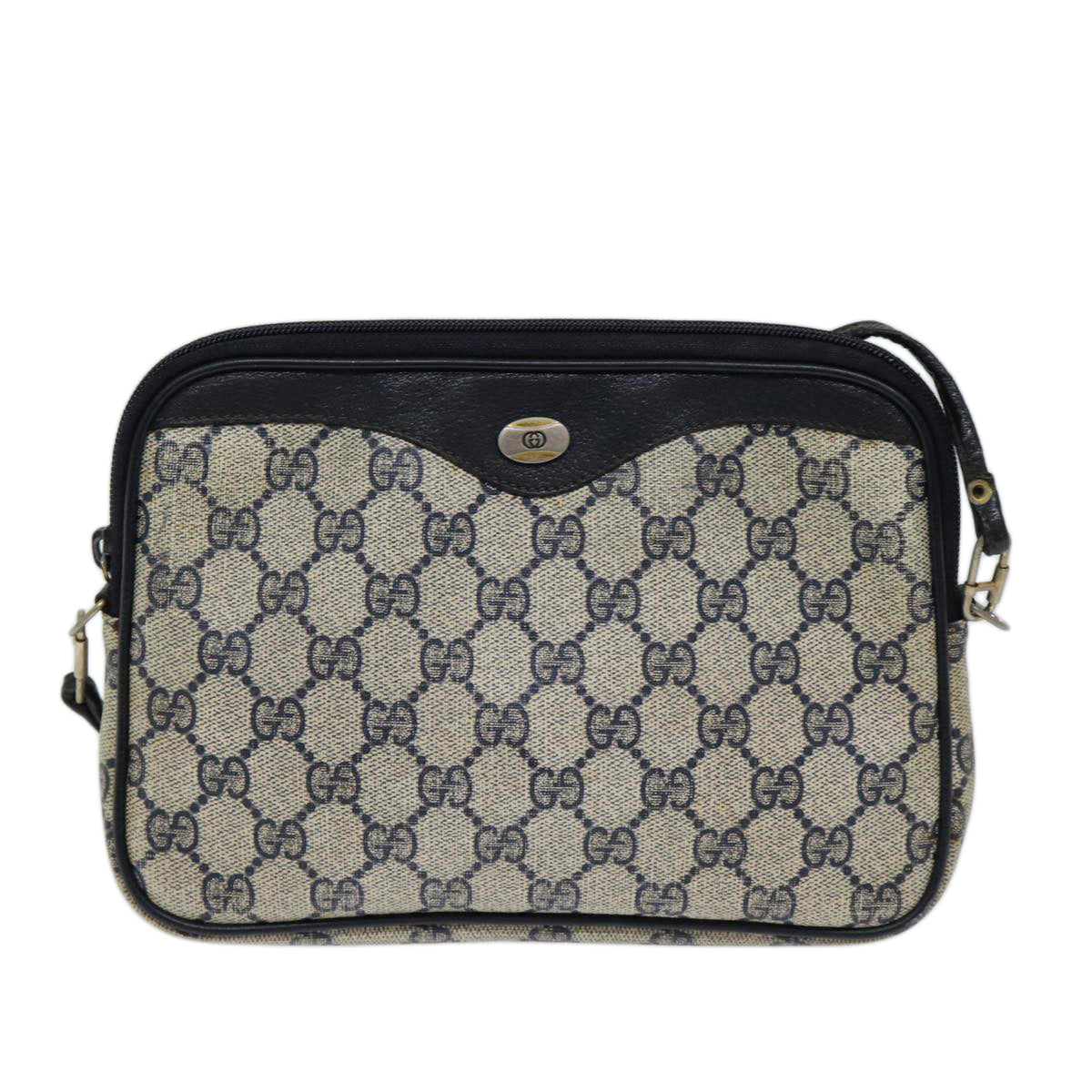 GUCCI GG Supreme Shoulder Bag PVC Navy 97 02 068 71425