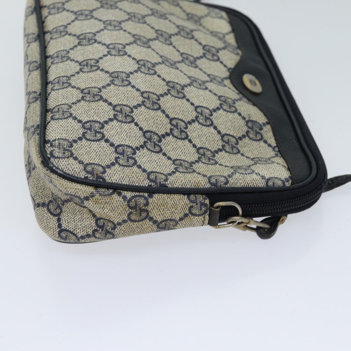 GUCCI GG Supreme Shoulder Bag PVC Navy 97 02 068 71425