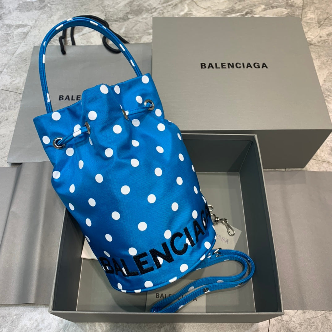 Balen Le Cagole MeGLAMIum Bucket Bag In Blue, For Women,  Bags 17.6in/45cm