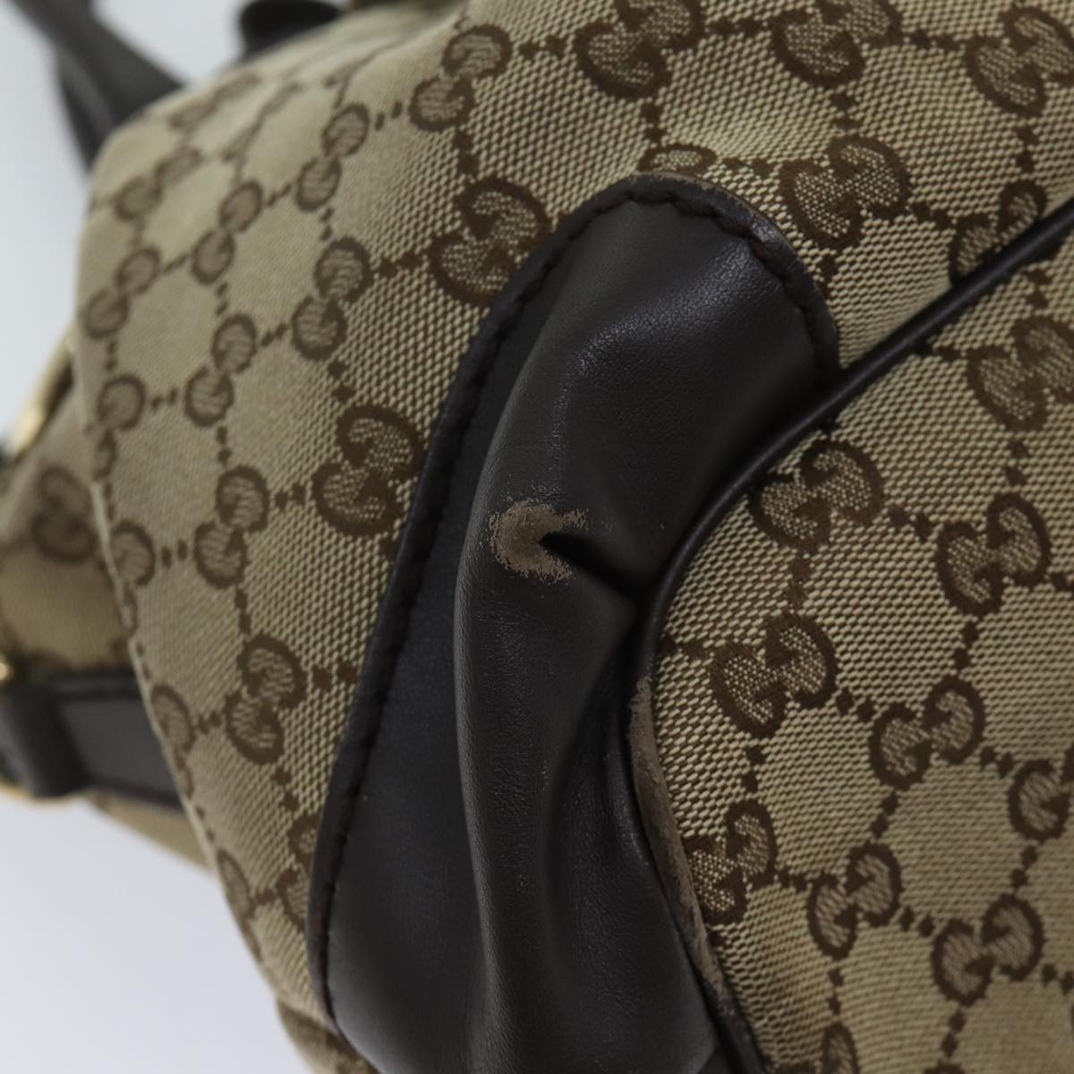 GUCCI GG Canvas Hand Bag Beige 247902 71513