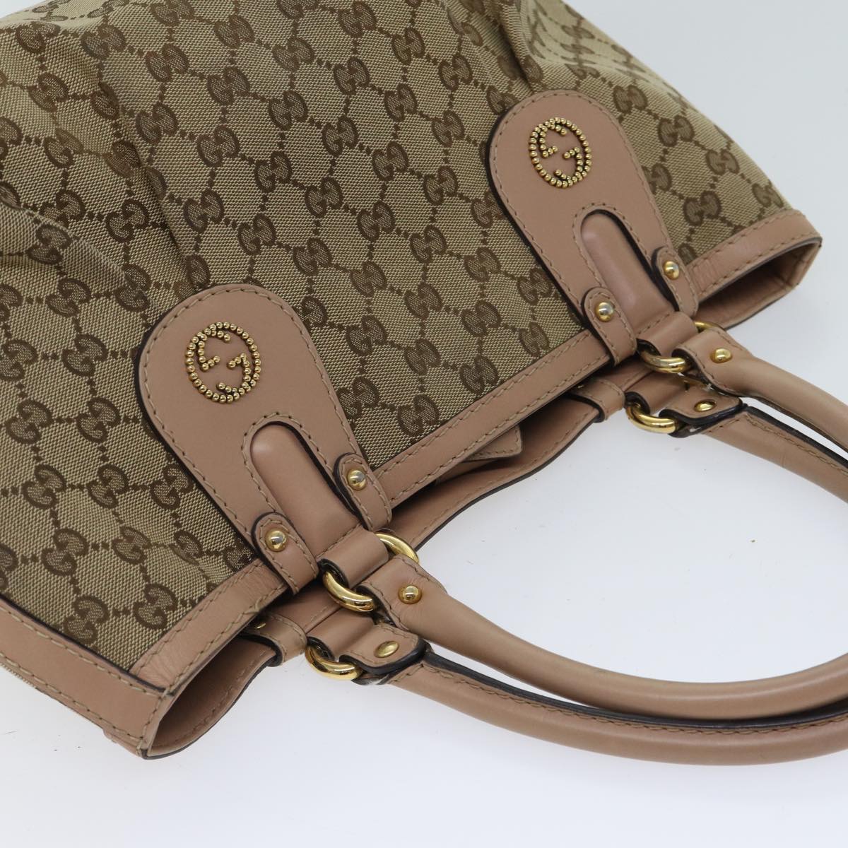 GUCCI GG Canvas Hand Bag Beige 269953 71514