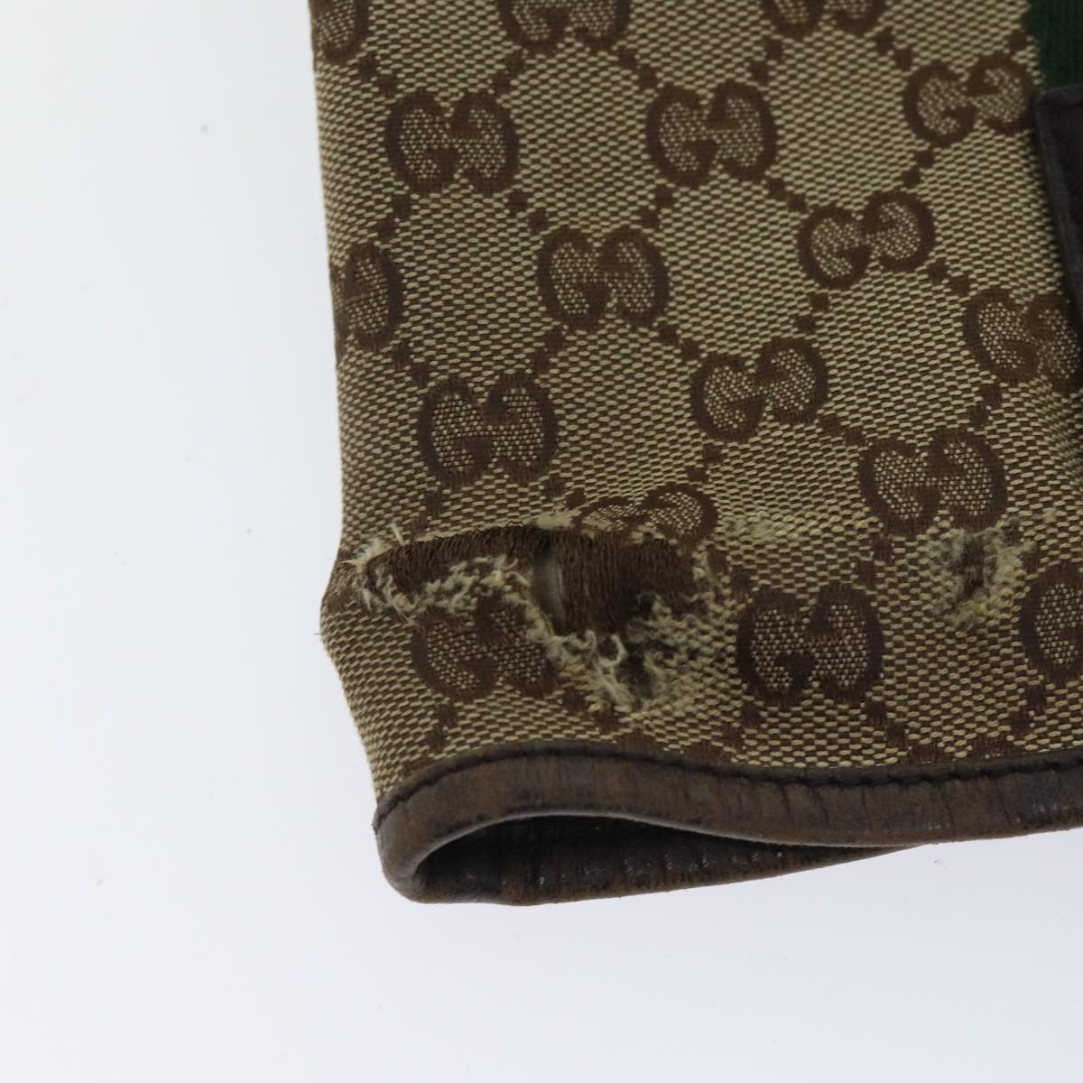GUCCI GG Canvas Web Sherry Line Hand Bag Beige Red Green 162899 71515