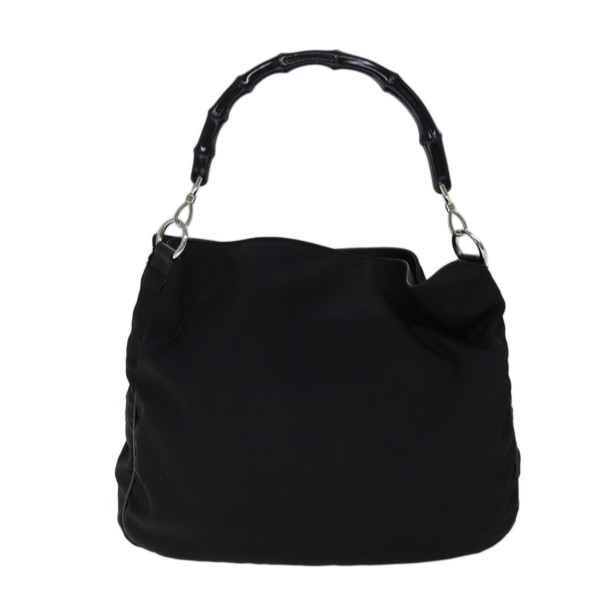 GUCCI Bamboo Shoulder Bag Nylon 2way Black 001 1577 1781 71530