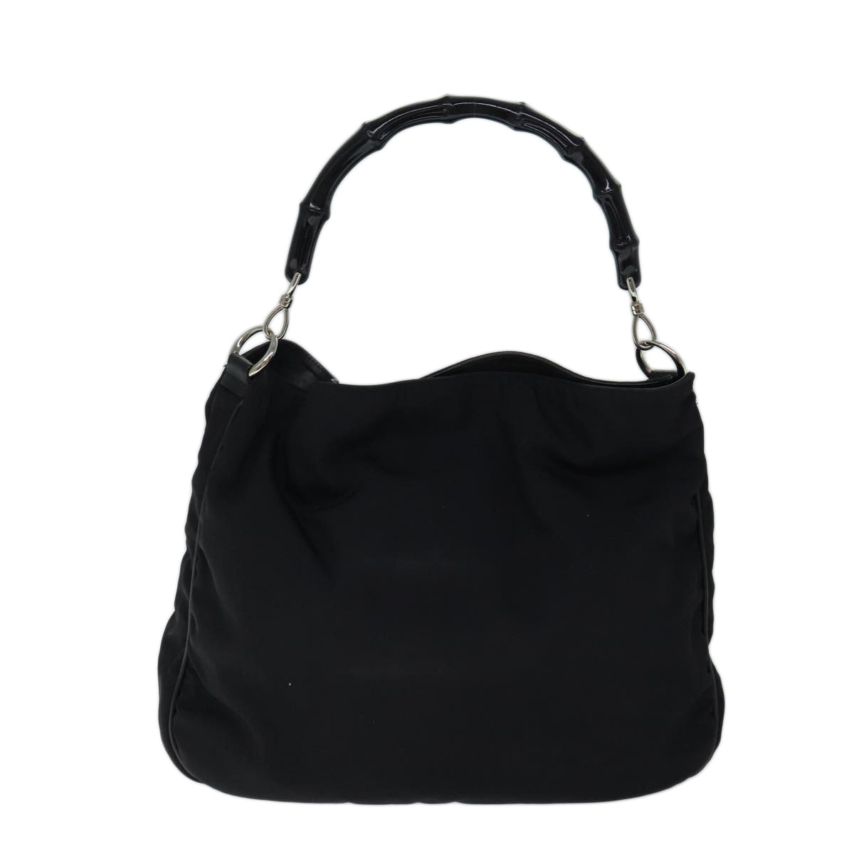 GUCCI Bamboo Shoulder Bag Nylon 2way Black 001 1577 1781 71530
