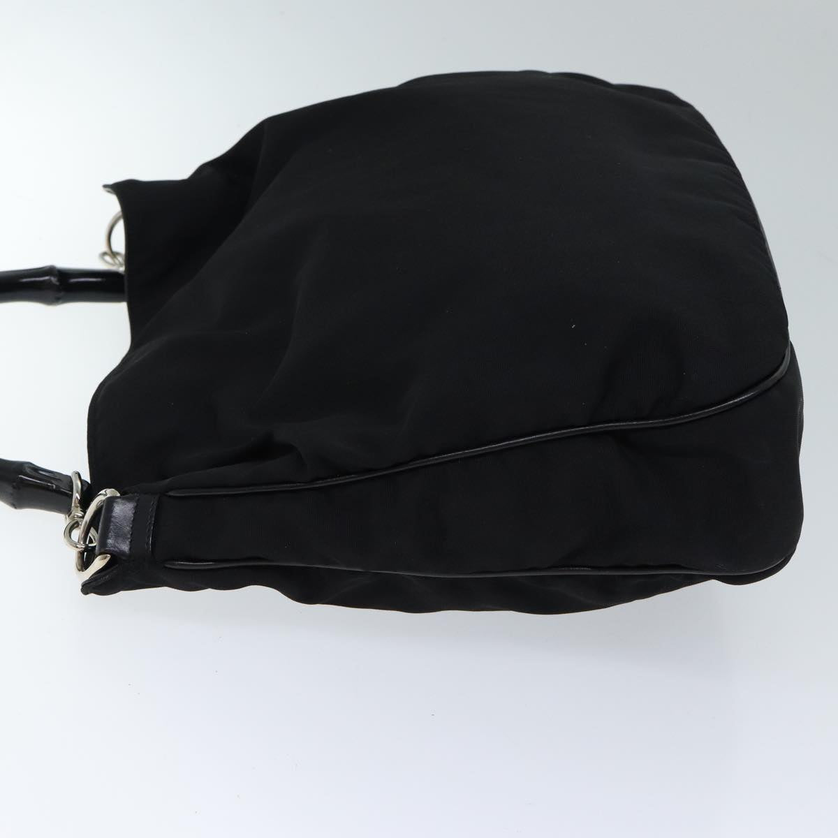 GUCCI Bamboo Shoulder Bag Nylon 2way Black 001 1577 1781 71530